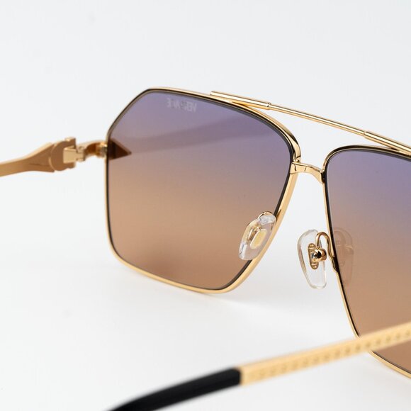 Versace Women Sunglasses Gold Gradient Violet Aviator VE2284 1002EL AUTHENTIC - Picture 7 of 13